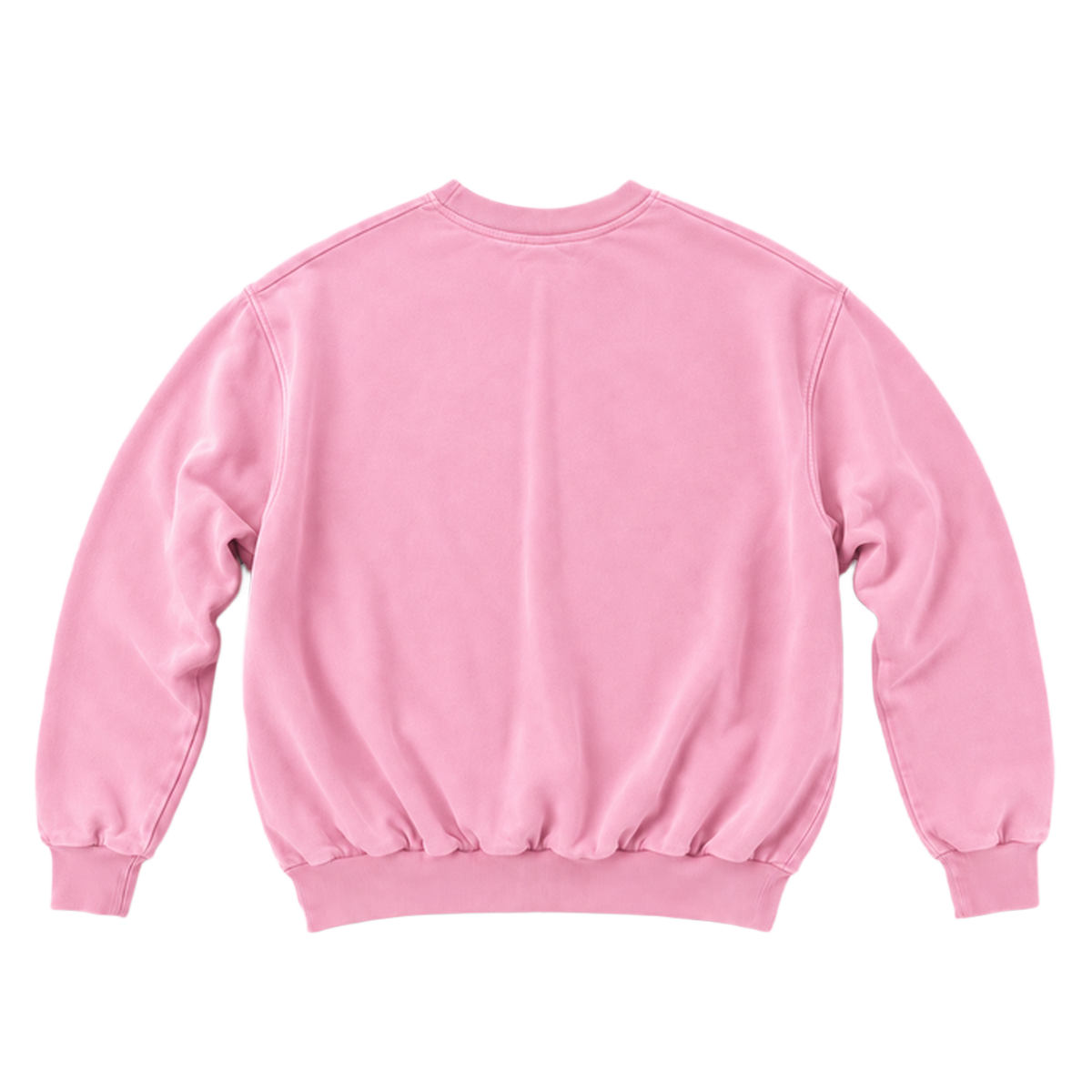 Sweat CURVE coupe balloon, coloris rose clair, vue de dos