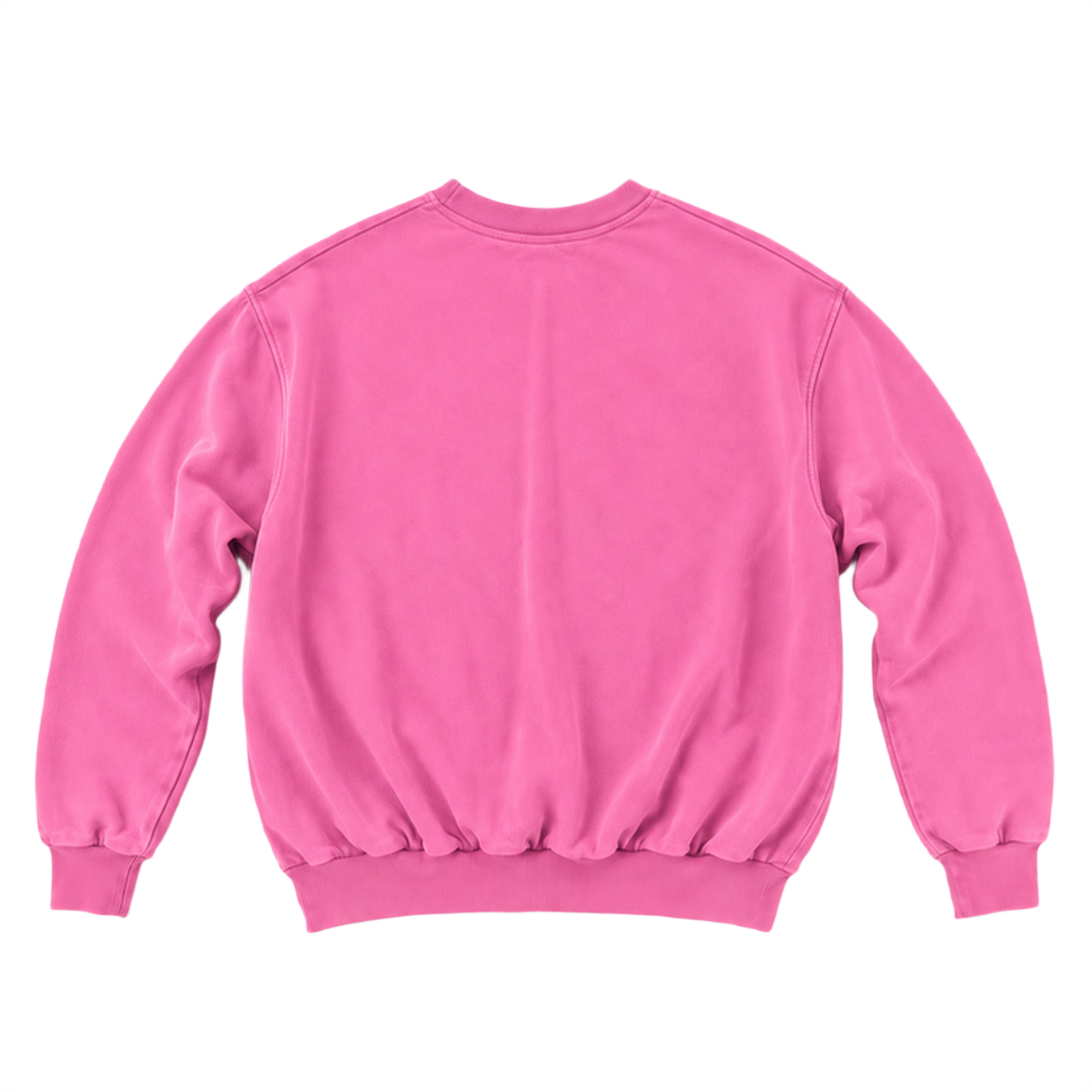 Sweat CURVE coupe balloon, coloris rose, vue de dos