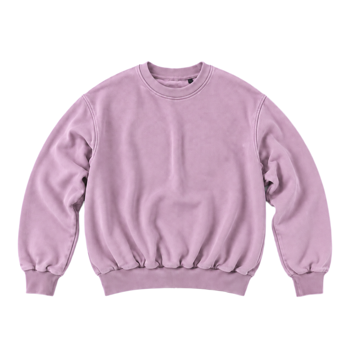 Sweat CURVE coupe balloon, coloris rose poudre, vue de face