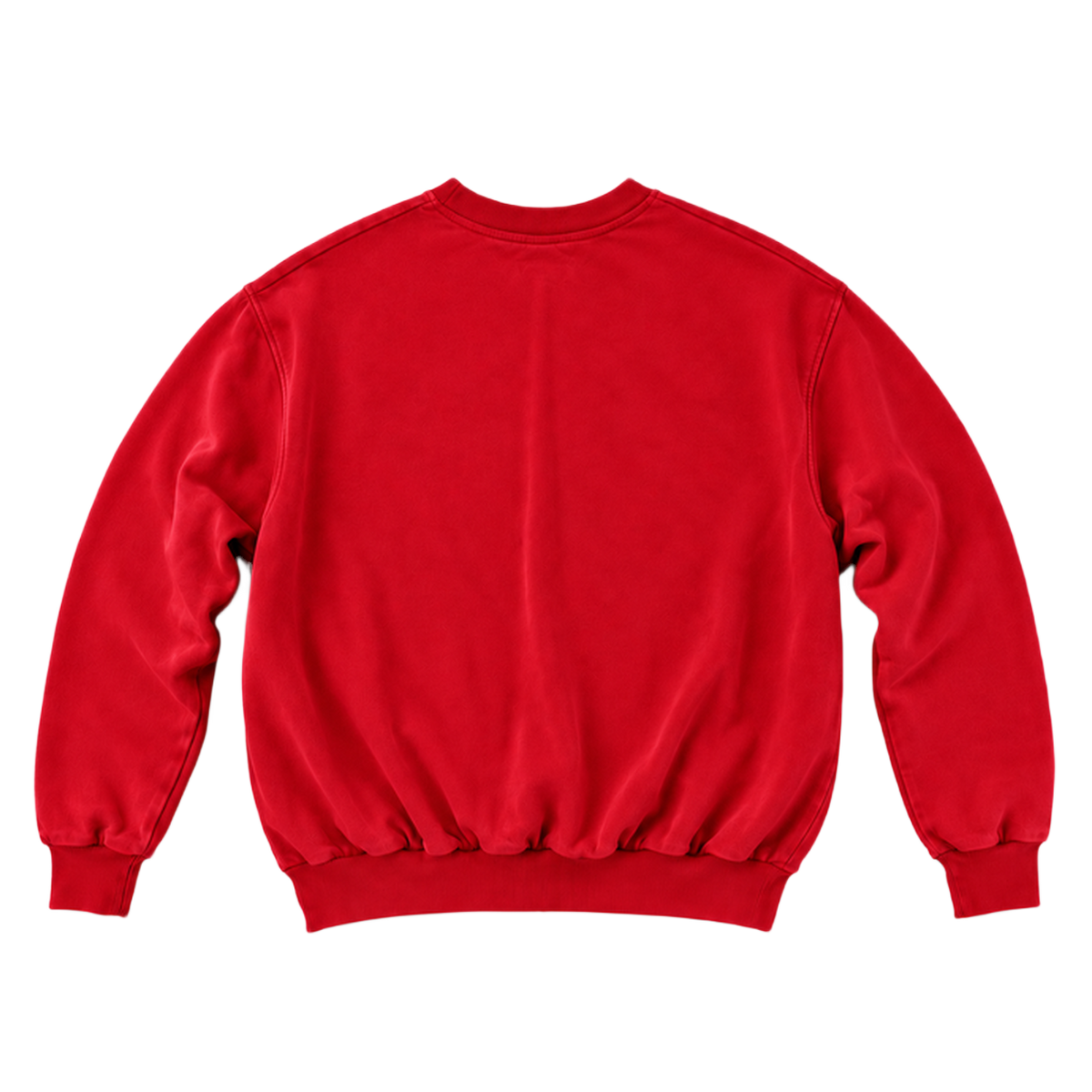 Sweat CURVE coupe balloon, coloris rouge, vue de dos