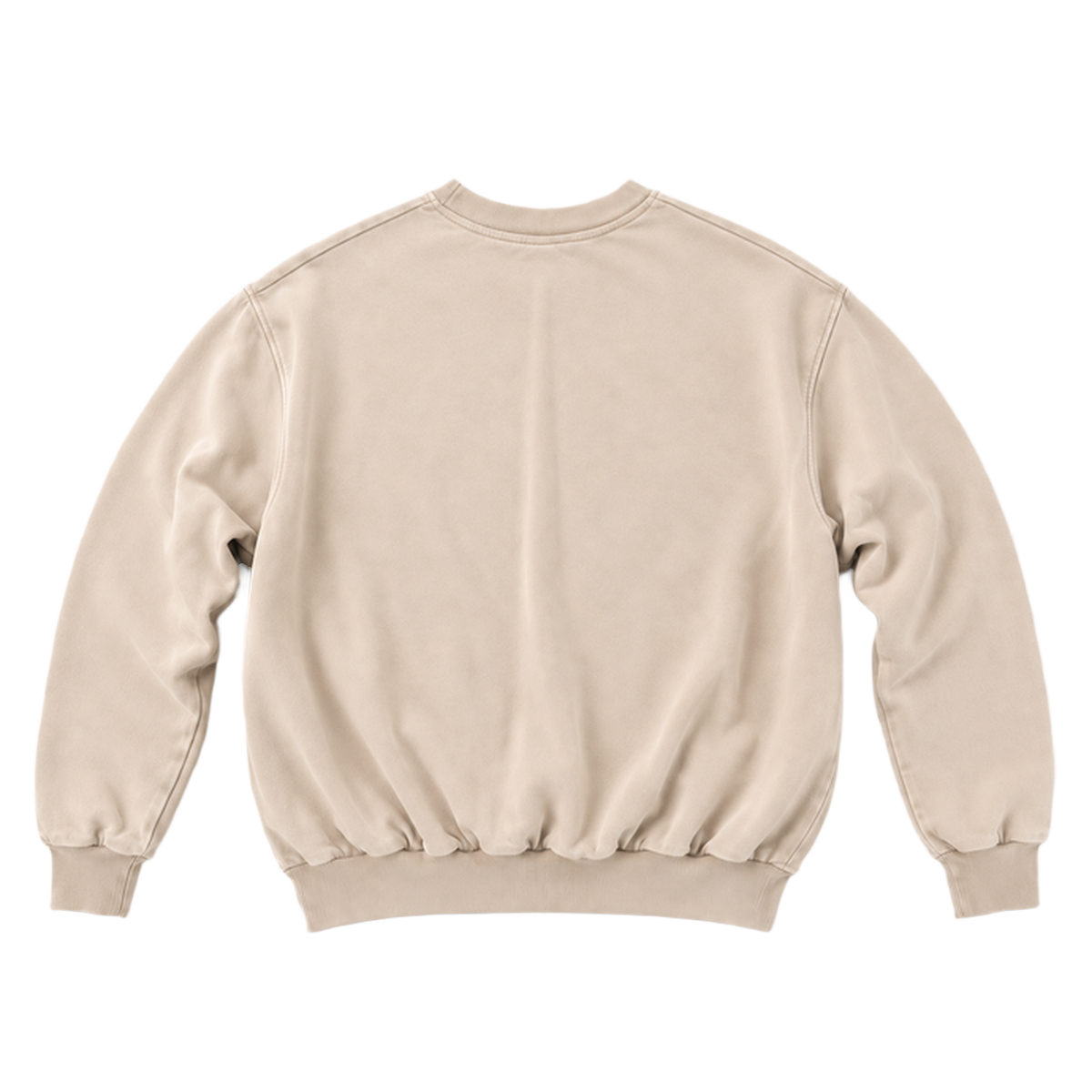 Sweat CURVE coupe balloon, coloris sable, vue de dos