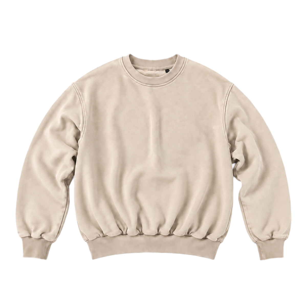 Sweat CURVE coupe balloon, coloris sable, vue de face