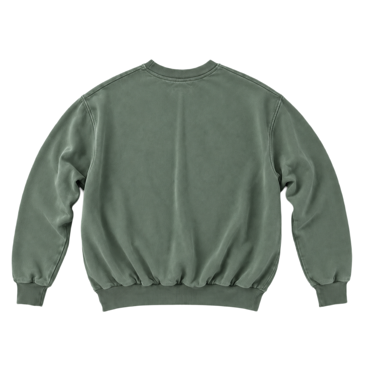 Sweat CURVE coupe balloon, coloris sauge, vue de dos