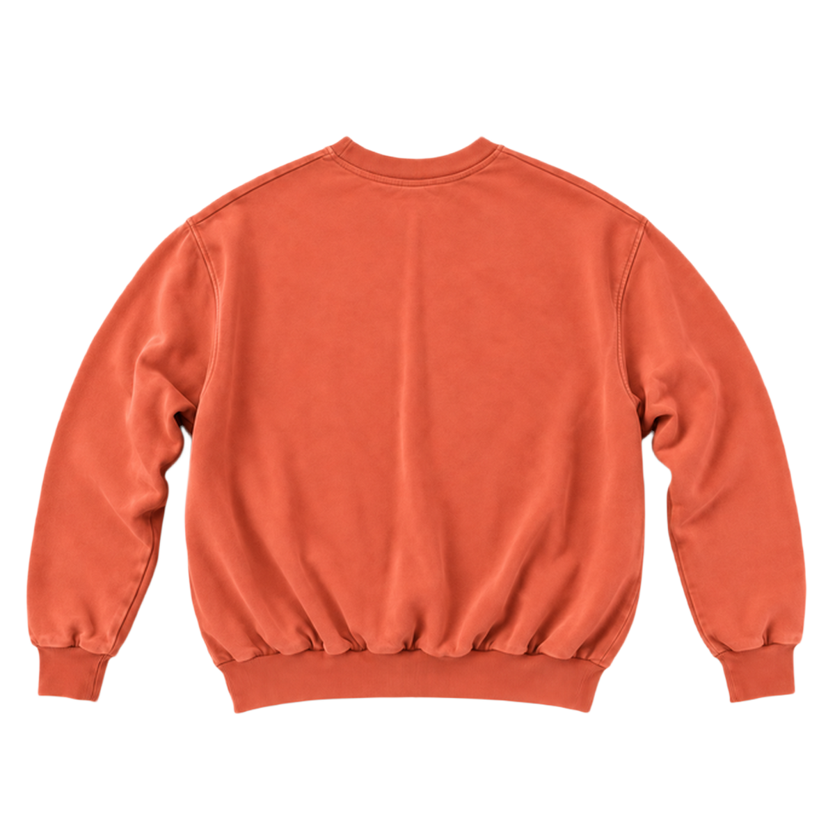 Sweat CURVE coupe balloon, coloris terracotta, vue de dos