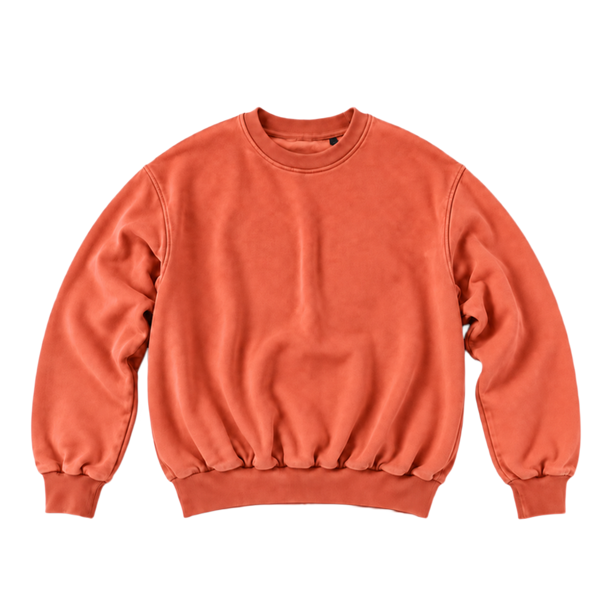 Sweat CURVE coupe balloon, coloris terracotta, vue de face