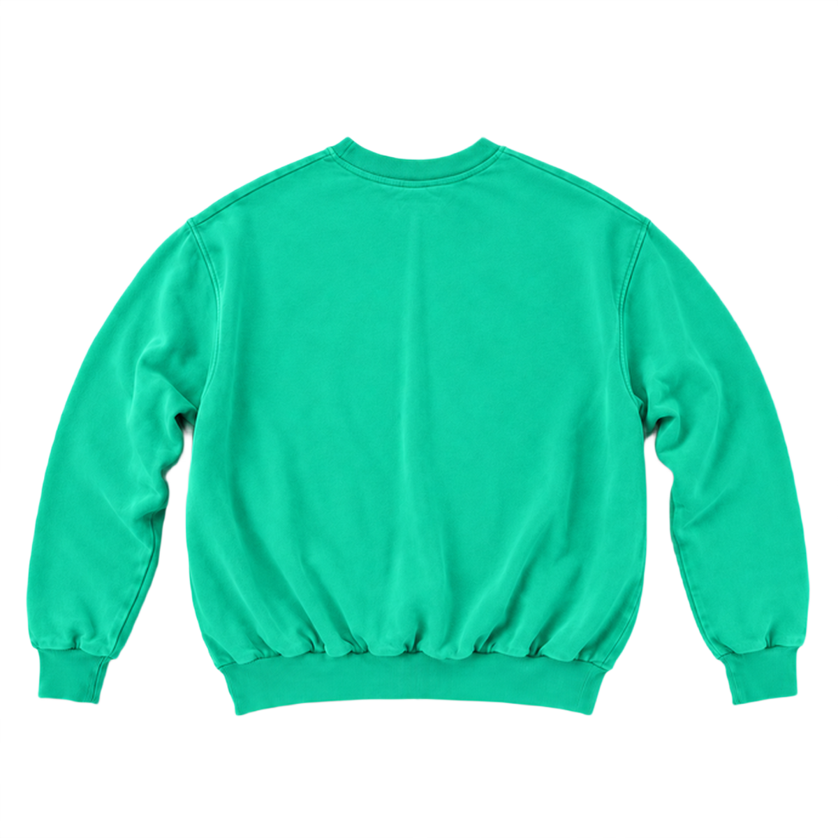 Sweat CURVE coupe balloon, coloris vert, vue de dos