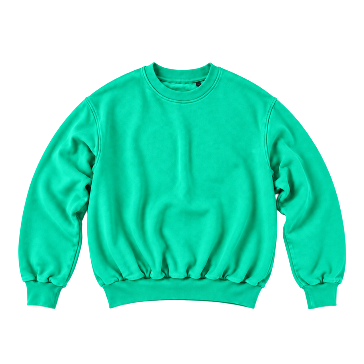 Sweat CURVE coupe balloon, coloris vert, vue de face