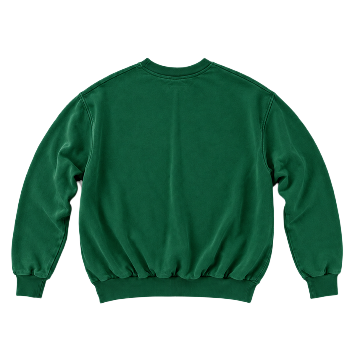 Sweat CURVE coupe balloon, coloris vert fonce, vue de dos