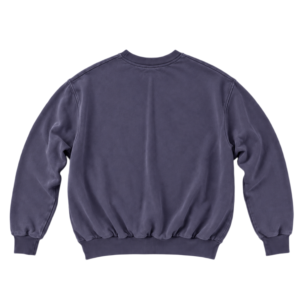 Sweat CURVE coupe balloon, coloris violet fonce, vue de dos