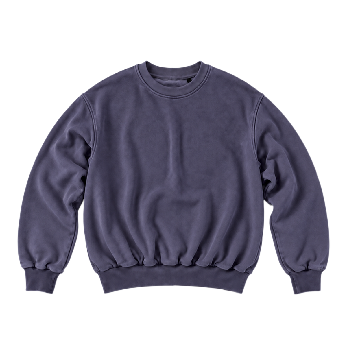 Sweat CURVE coupe balloon, coloris violet fonce, vue de face