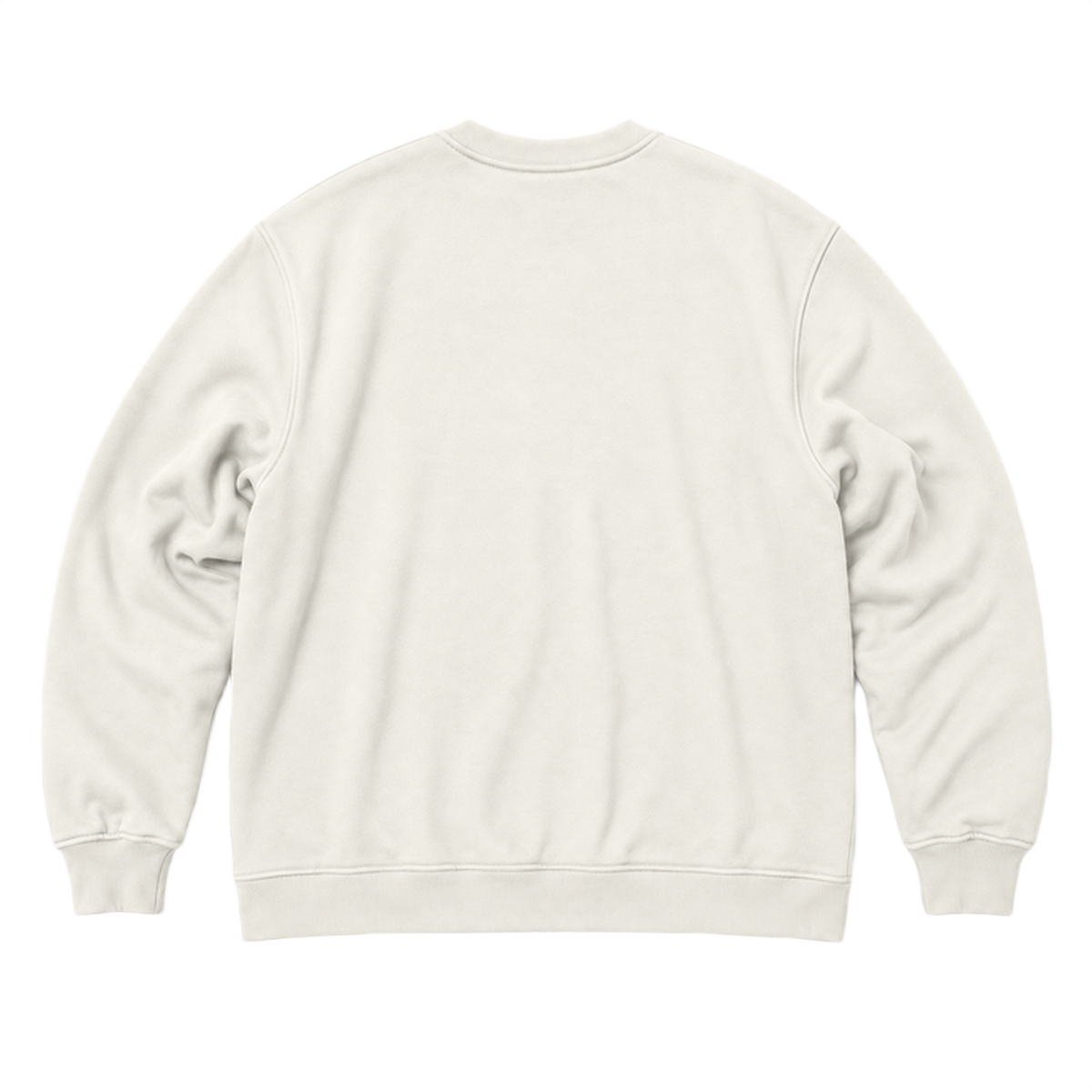Sweat SCALE coupe oversized, coloris blanc casse, vue de dos