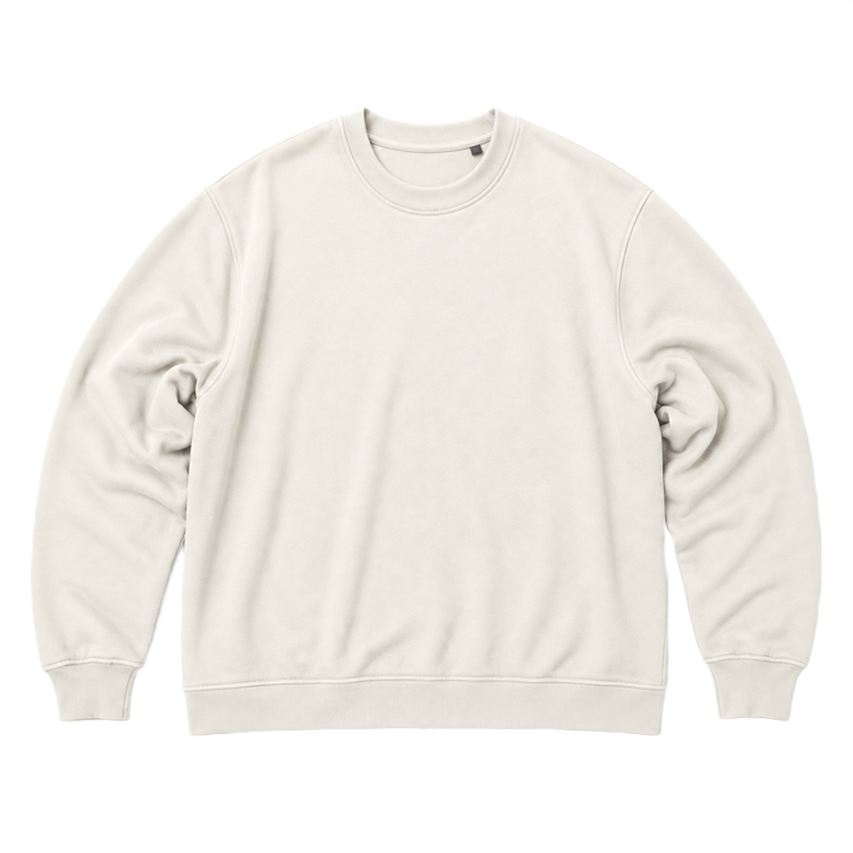 Sweat SCALE coupe oversized, coloris blanc casse, vue de face