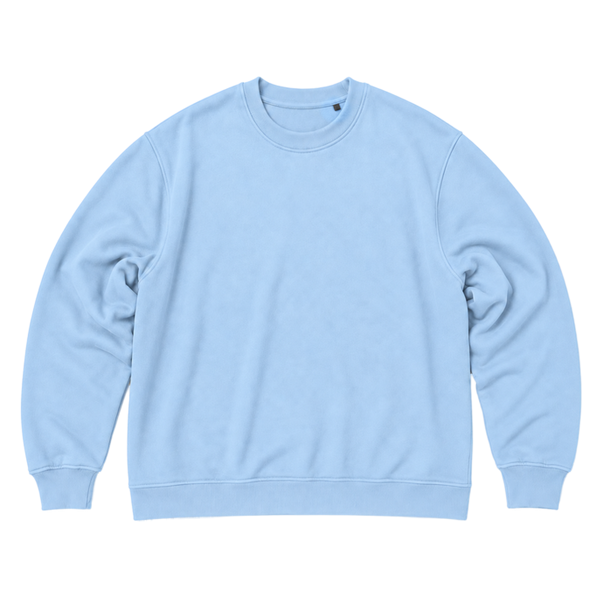 Sweat SCALE coupe oversized, coloris bleu clair, vue de face