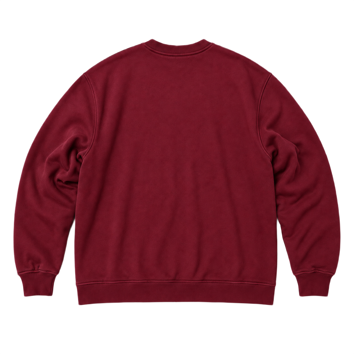 Sweat SCALE coupe oversized, coloris bordeaux, vue de dos