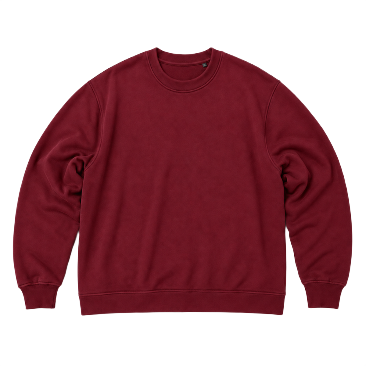 Sweat SCALE coupe oversized, coloris bordeaux, vue de face