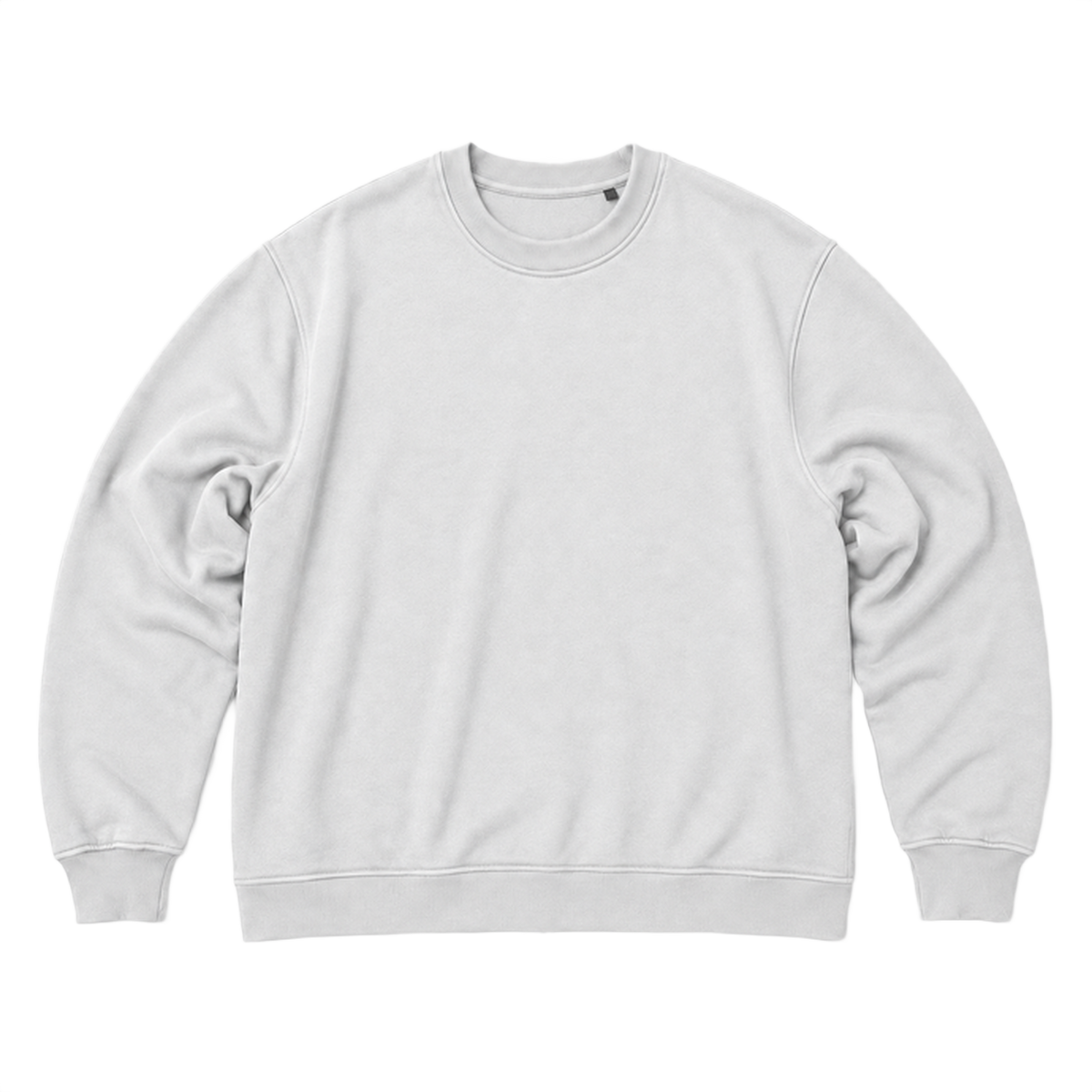 Sweat SCALE coupe oversized, coloris gris froid, vue de face