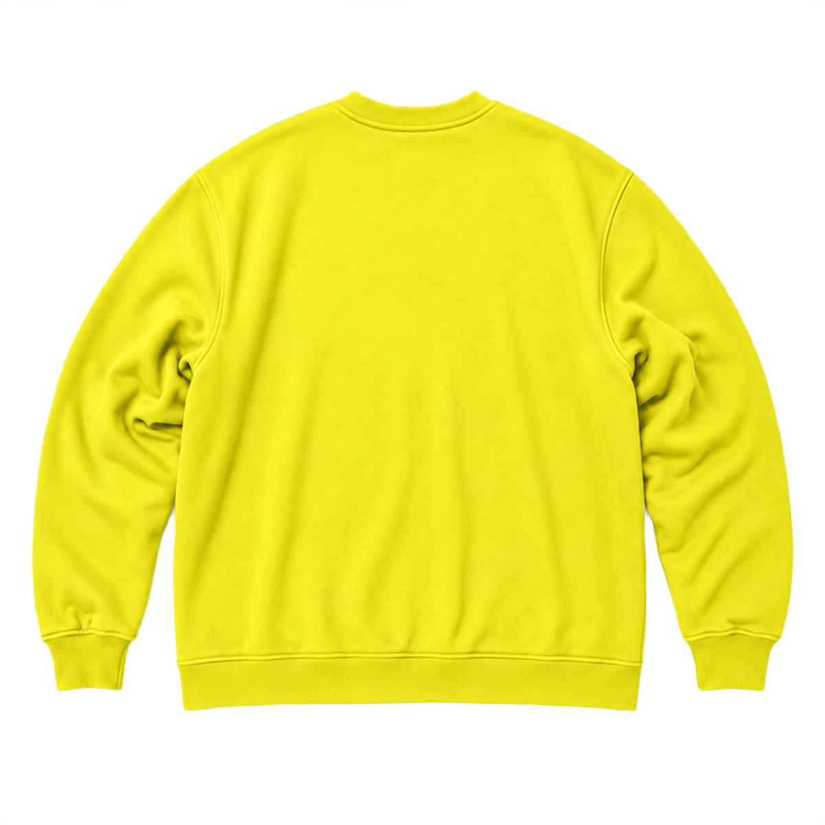 Sweat SCALE coupe oversized, coloris jaune, vue de dos