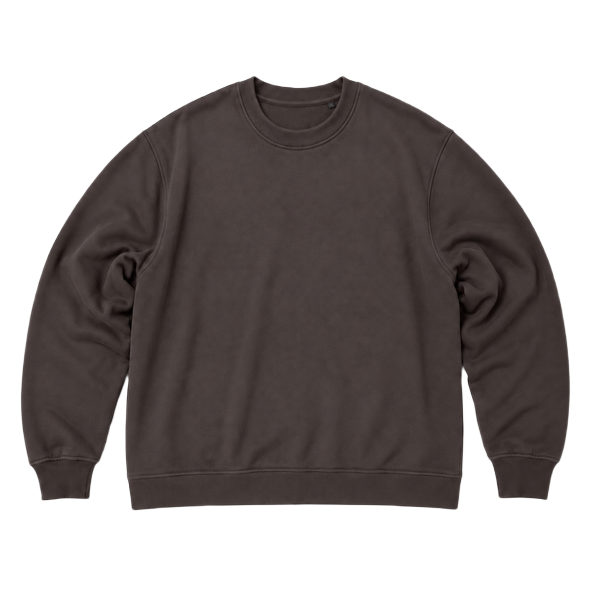Sweat SCALE coupe oversized, coloris marron fonce, vue de face
