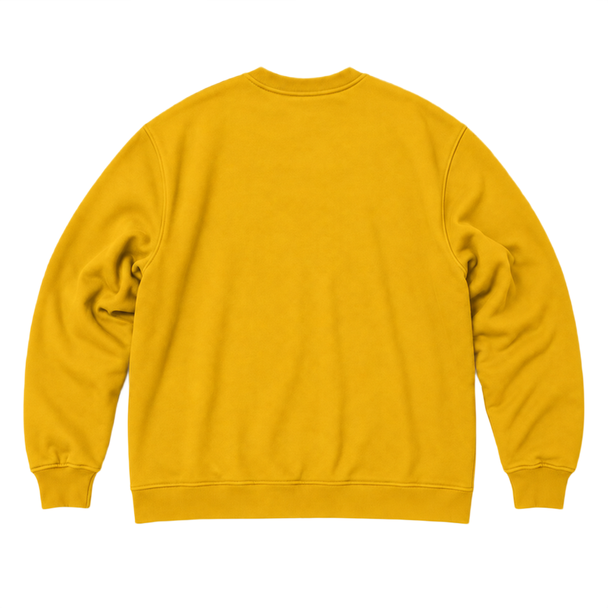 Sweat SCALE coupe oversized, coloris moutarde, vue de dos