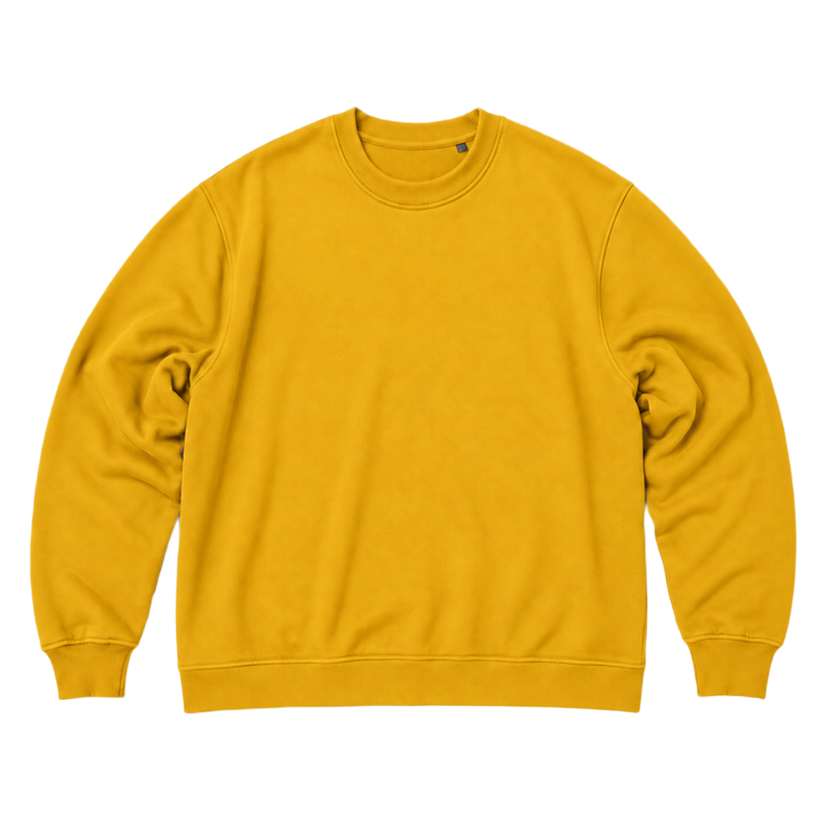 Sweat SCALE coupe oversized, coloris moutarde, vue de face