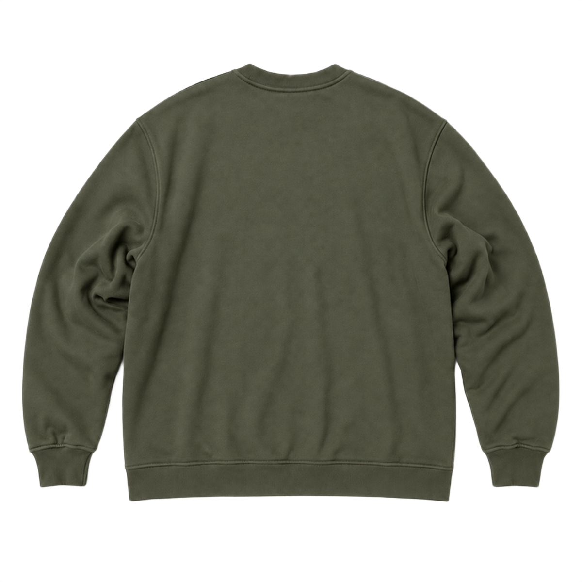 Sweat SCALE coupe oversized, coloris olive fonce, vue de dos