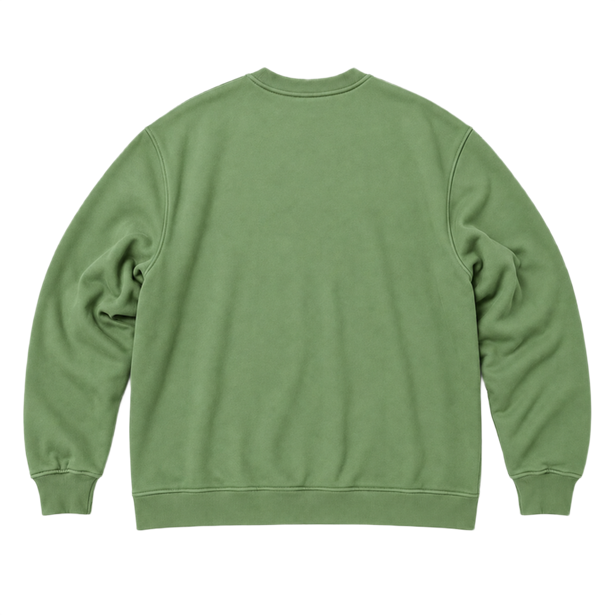 Sweat SCALE coupe oversized, coloris olive, vue de dos