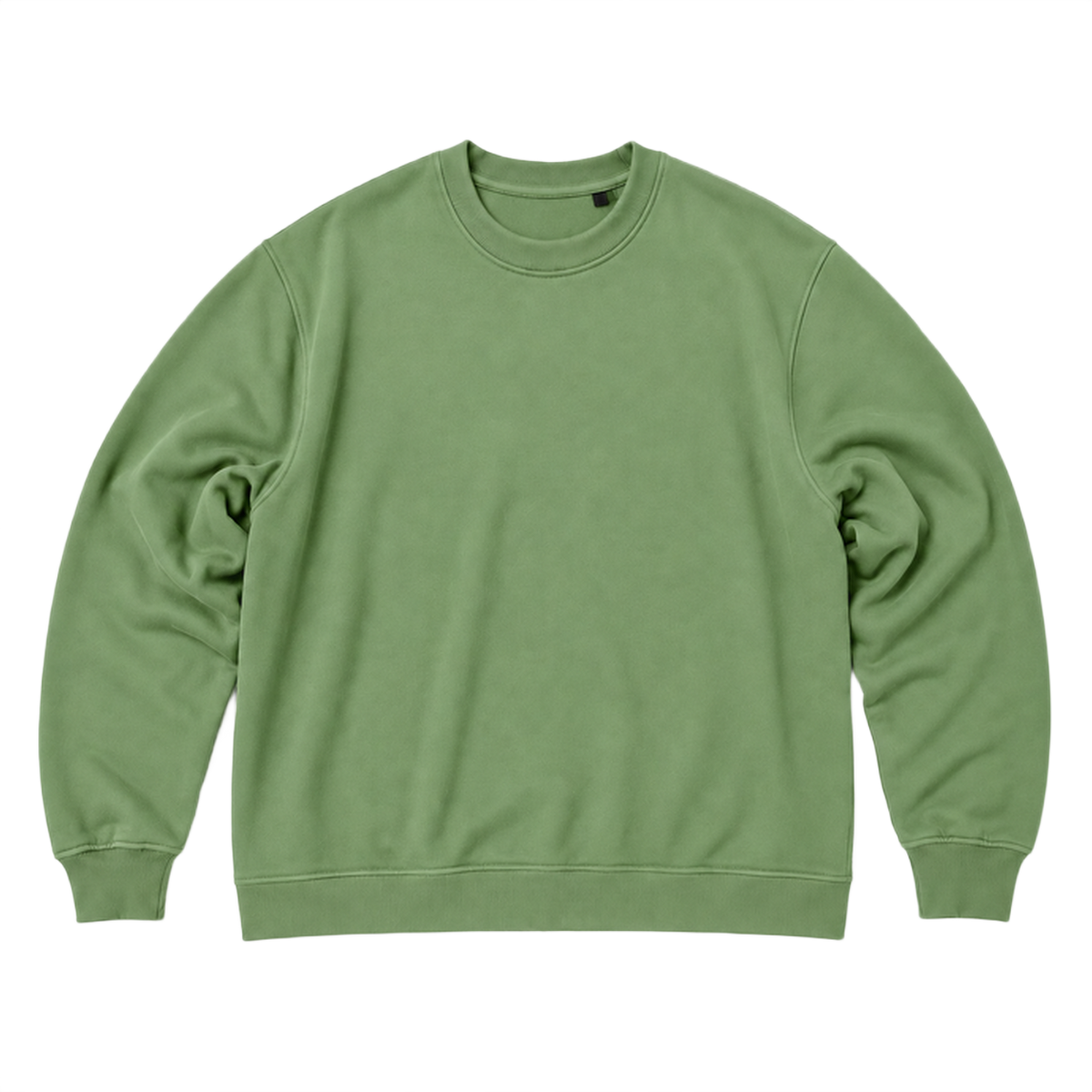 Sweat SCALE coupe oversized, coloris olive, vue de face