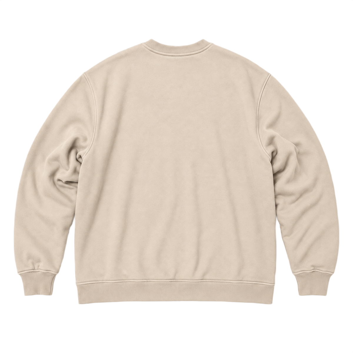 Sweat SCALE coupe oversized, coloris sable, vue de dos