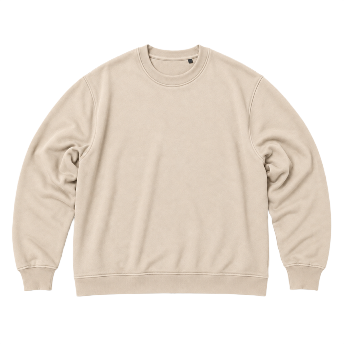 Sweat SCALE coupe oversized, coloris sable, vue de face