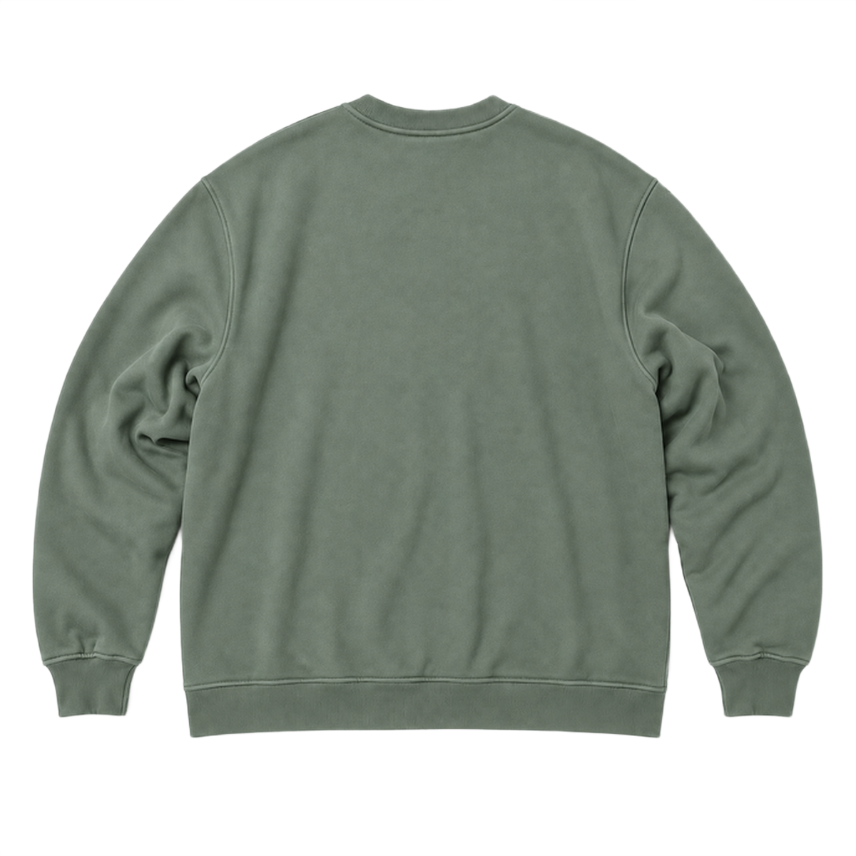 Sweat SCALE coupe oversized, coloris sauge, vue de dos