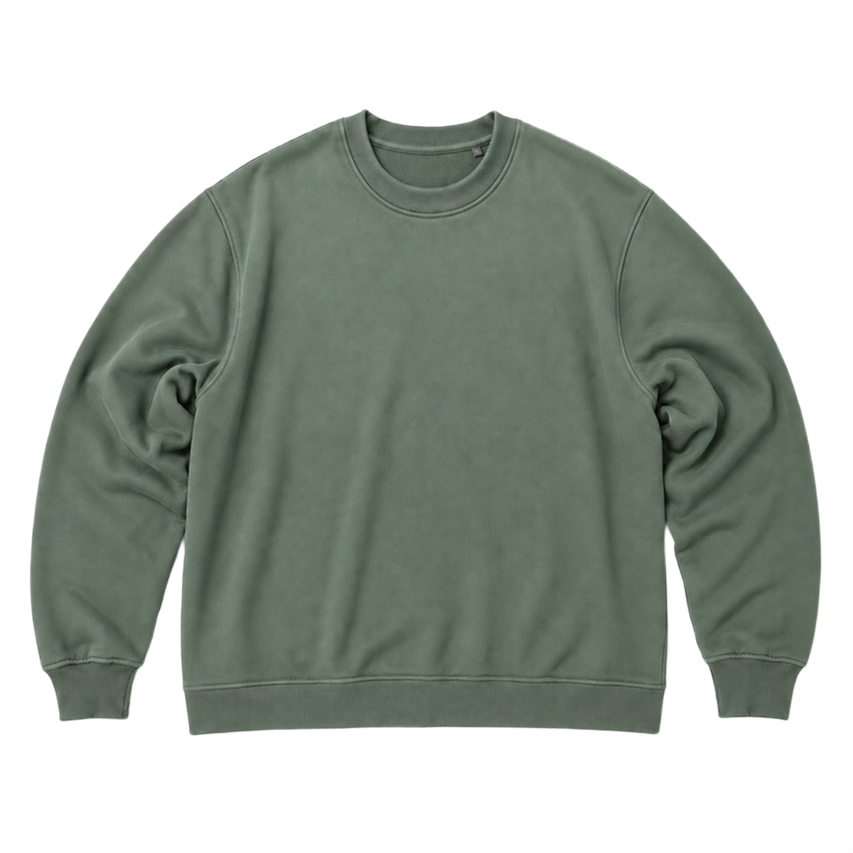 Sweat SCALE coupe oversized, coloris sauge, vue de face