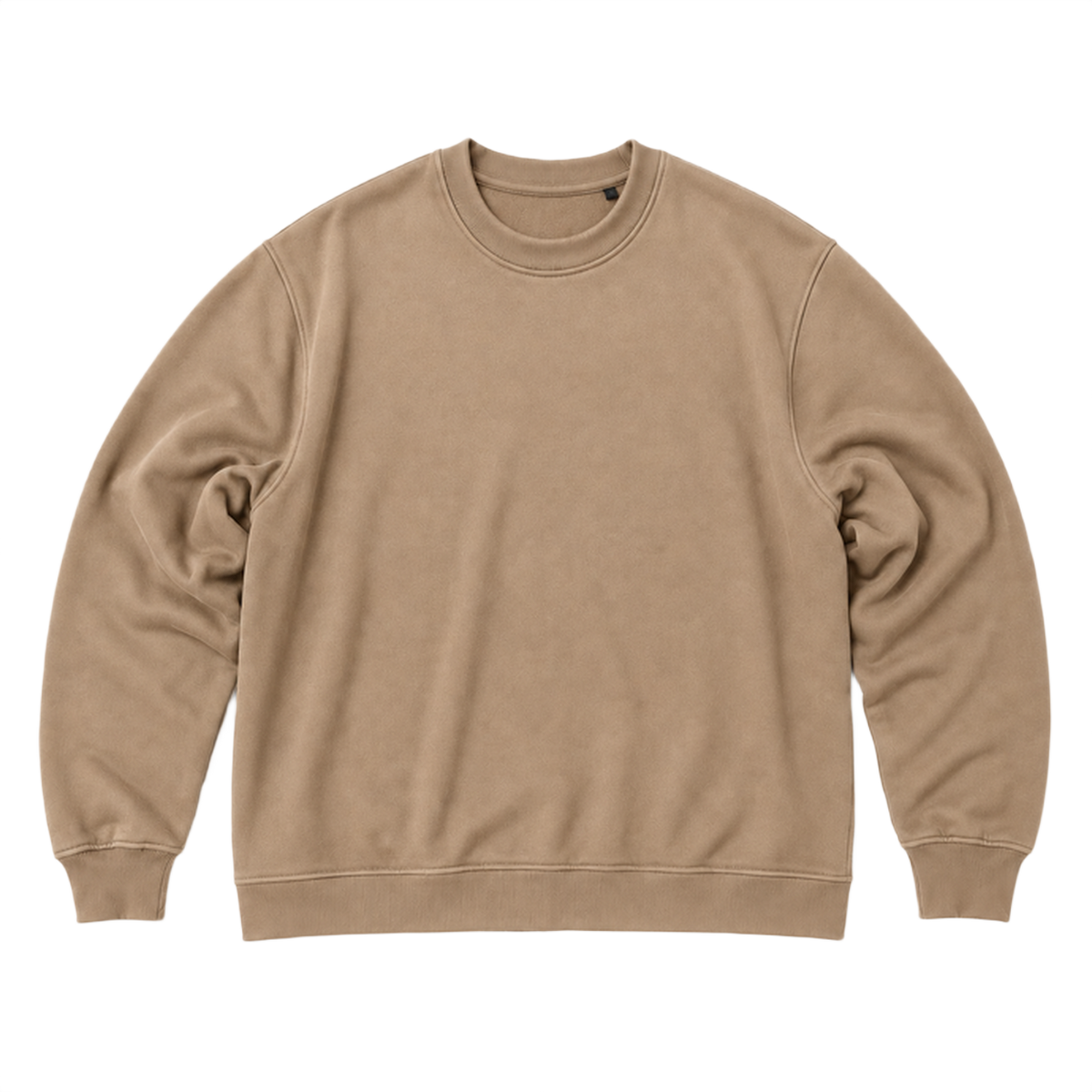 Sweat SCALE coupe oversized, coloris taupe, vue de face