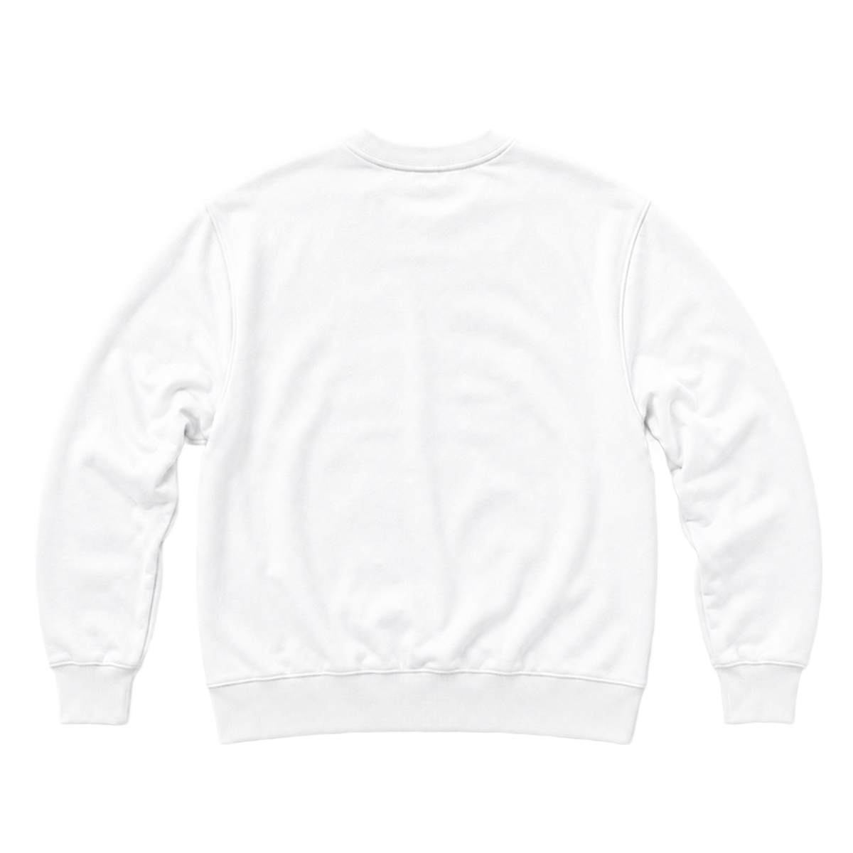 Sweat BASE coupe regular, coloris blanc, vue de dos