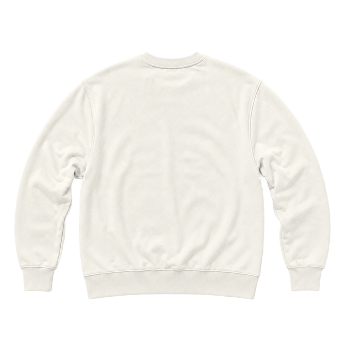 Sweat BASE coupe regular, coloris blanc casse, vue de dos