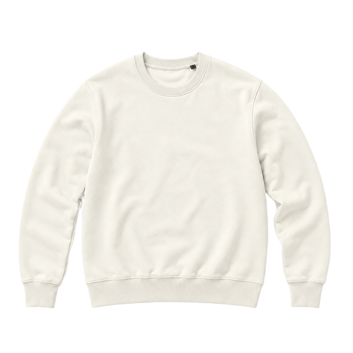 Sweat BASE coupe regular, coloris blanc casse, vue de face