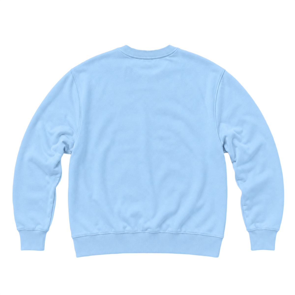 Sweat BASE coupe regular, coloris bleu clair, vue de dos