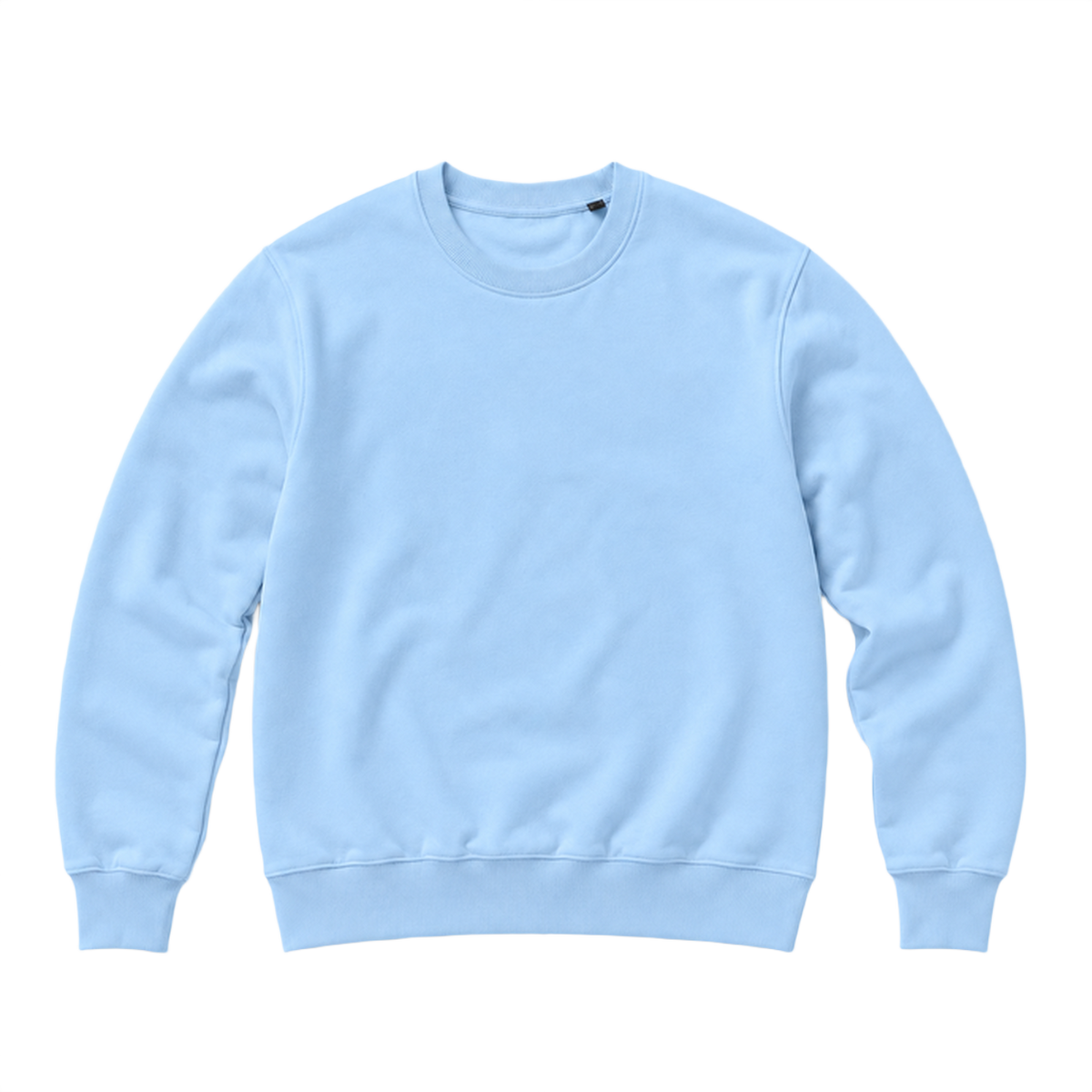 Sweat BASE coupe regular, coloris bleu clair, vue de face