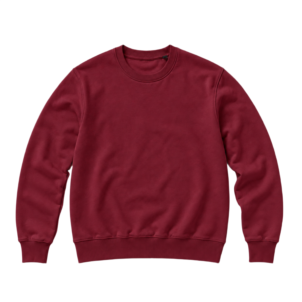 Sweat BASE coupe regular, coloris bordeaux, vue de face