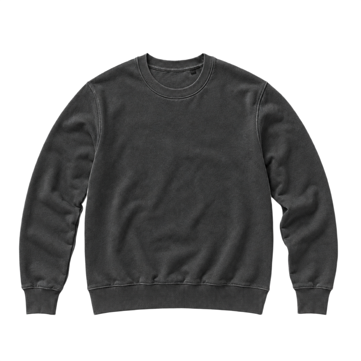 Sweat BASE coupe regular, coloris gris fonce, vue de face
