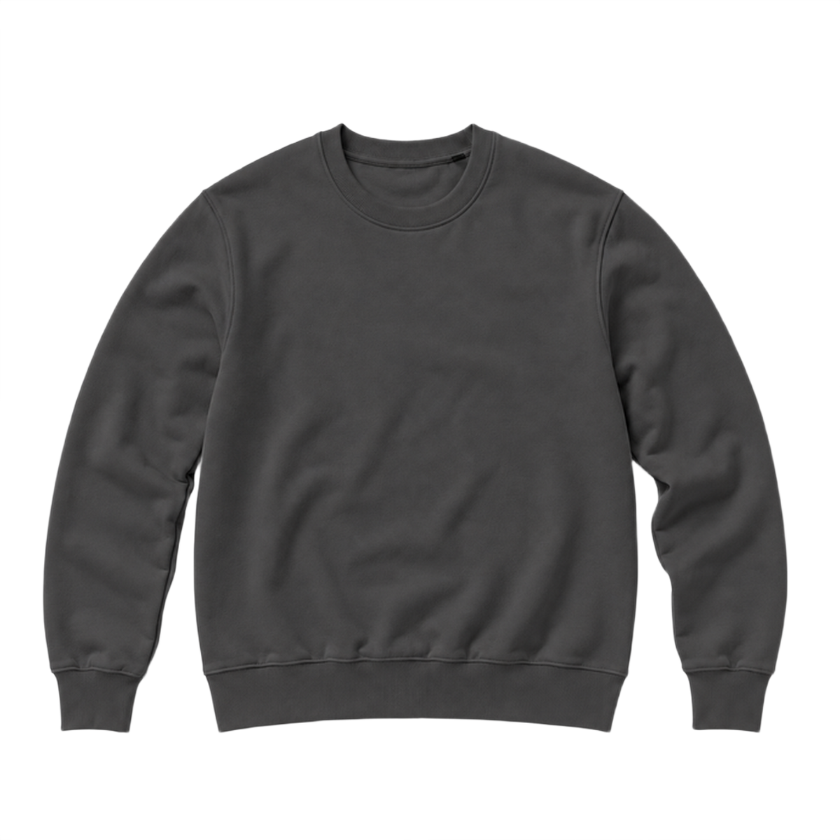 Sweat BASE coupe regular, coloris gris profond, vue de face