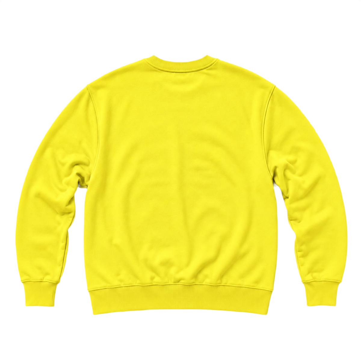 Sweat BASE coupe regular, coloris jaune, vue de dos
