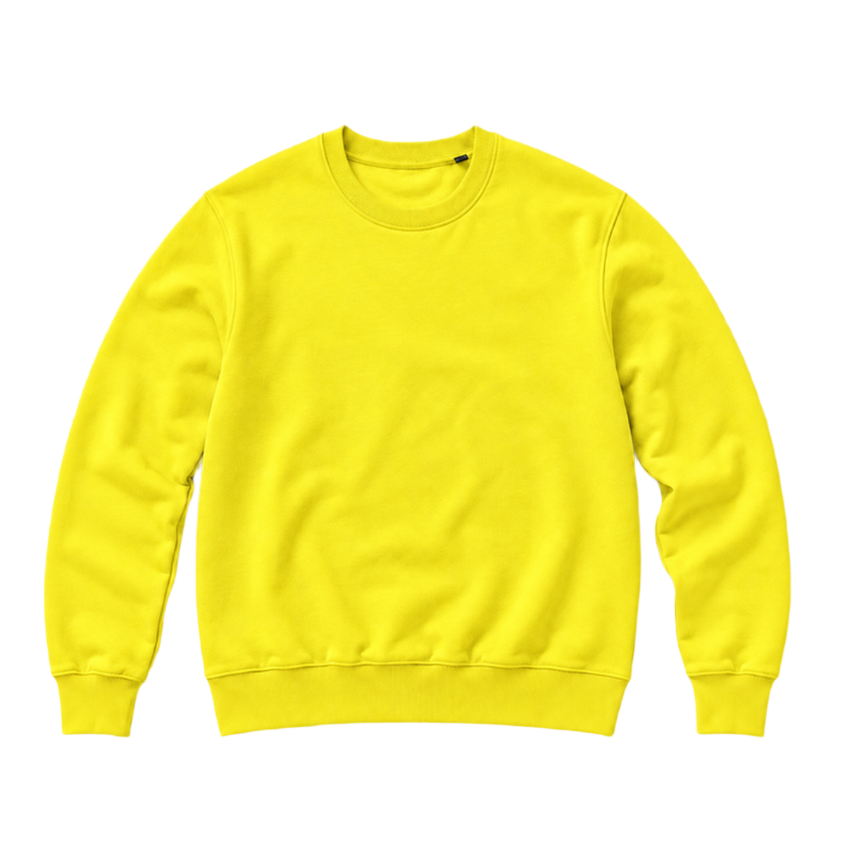 Sweat BASE coupe regular, coloris jaune, vue de face
