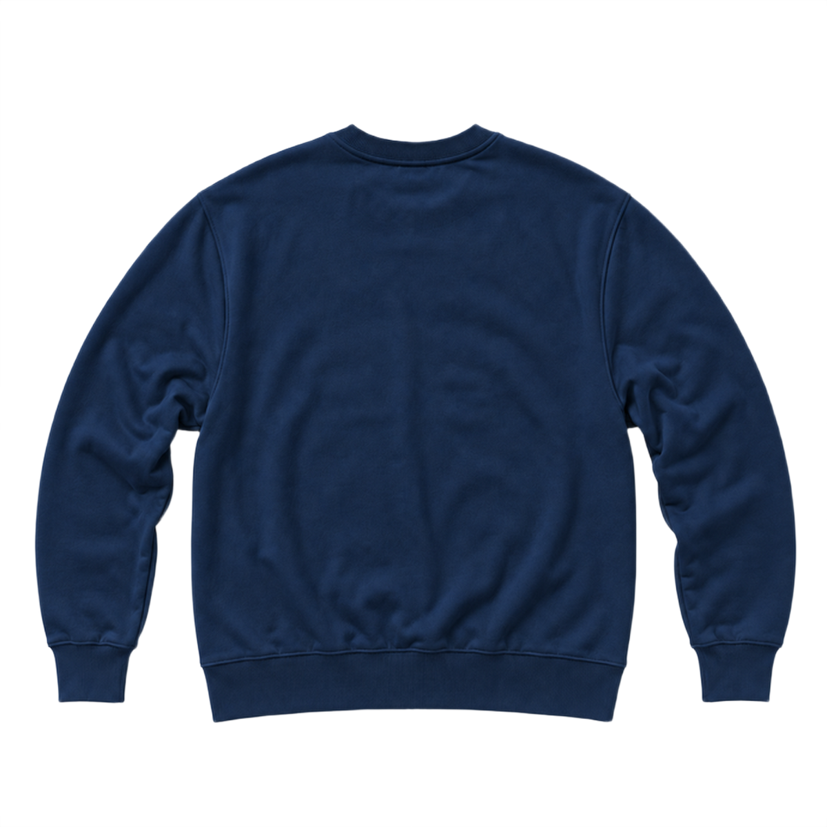 Sweat BASE coupe regular, coloris marine fonce, vue de dos