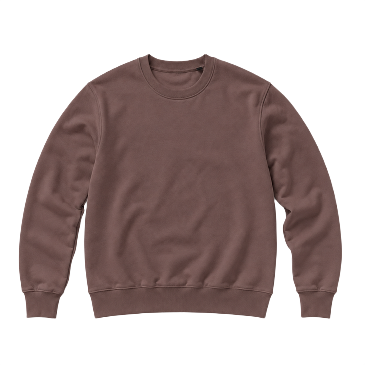 Sweat BASE coupe regular, coloris marron, vue de face