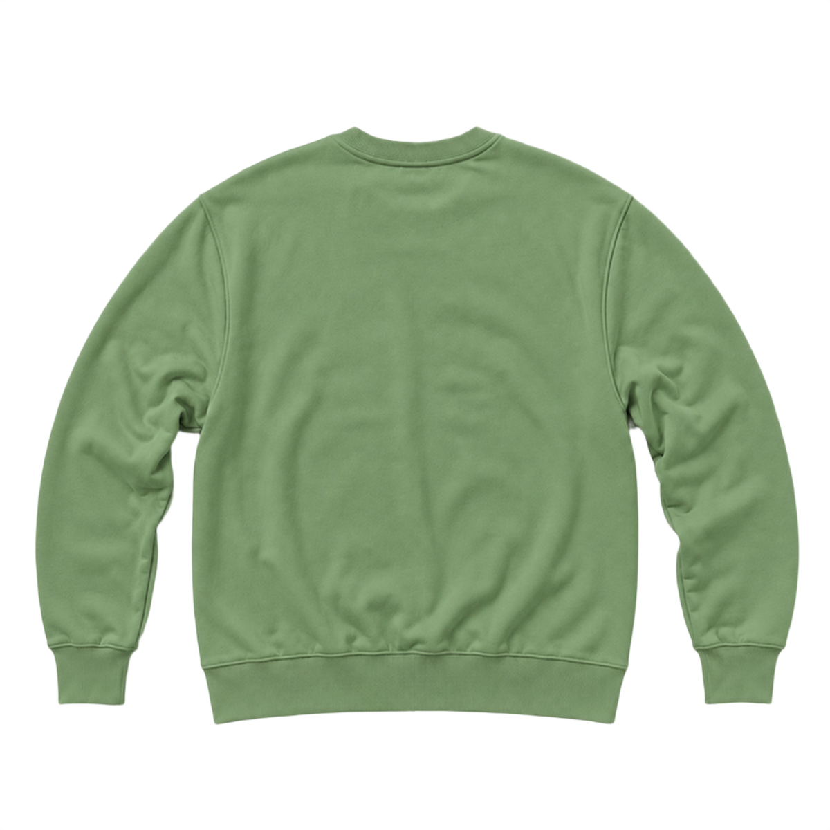 Sweat BASE coupe regular, coloris olive, vue de dos