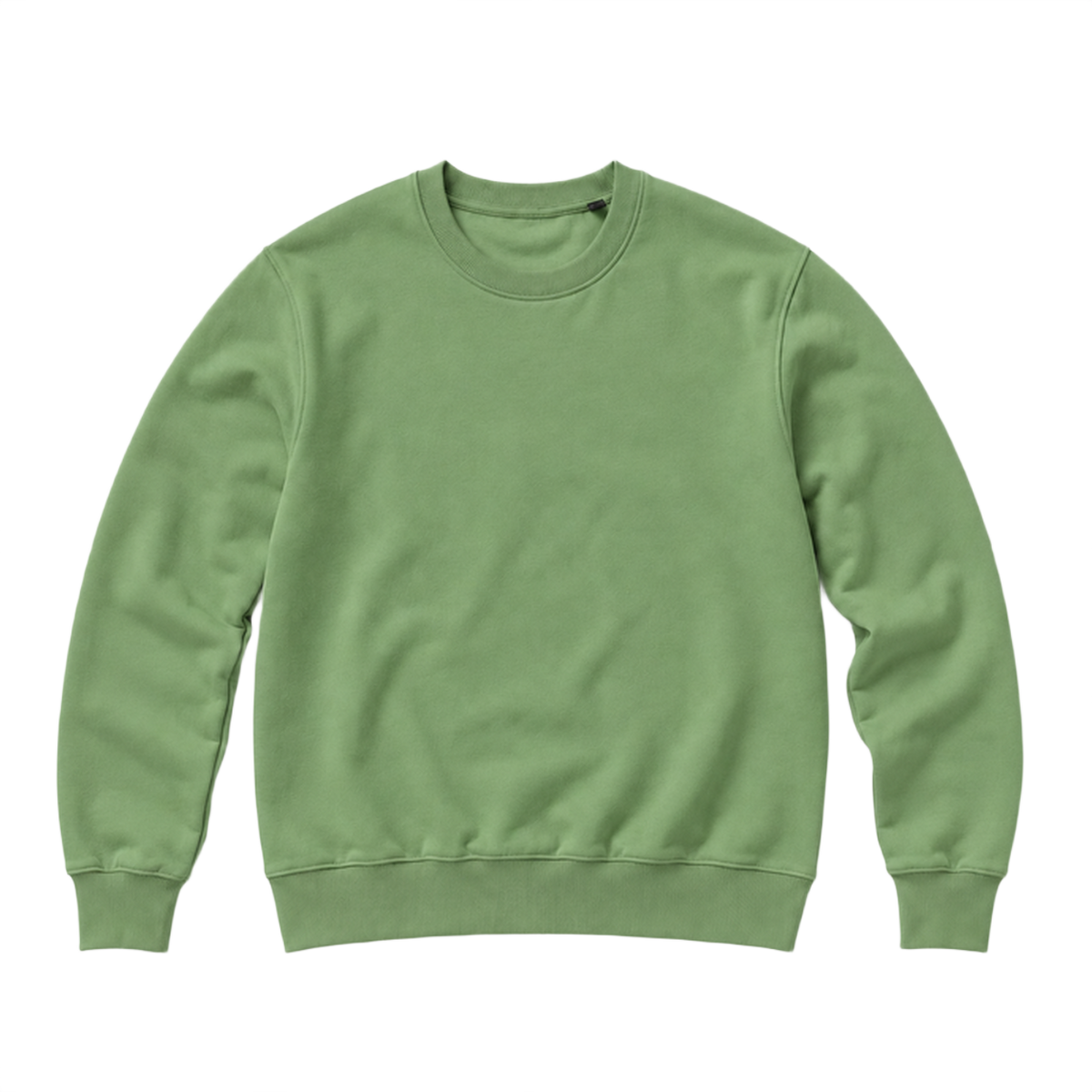 Sweat BASE coupe regular, coloris olive, vue de face