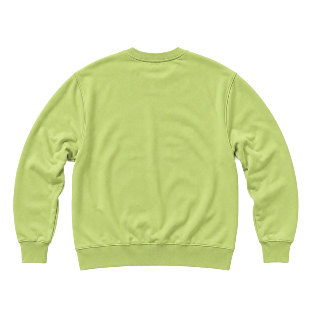 Sweat BASE coupe regular, coloris pistache, vue de dos