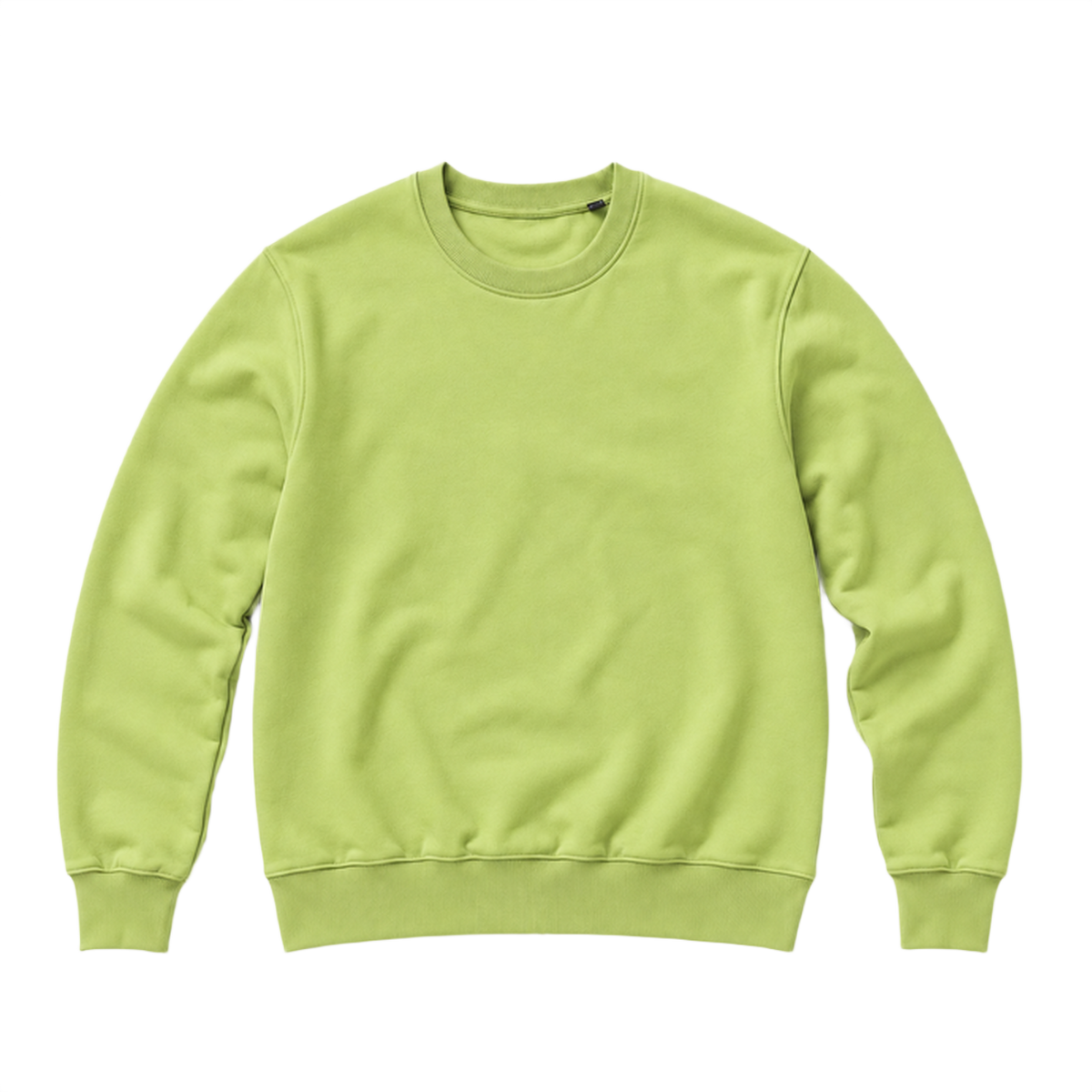 Sweat BASE coupe regular, coloris pistache, vue de face