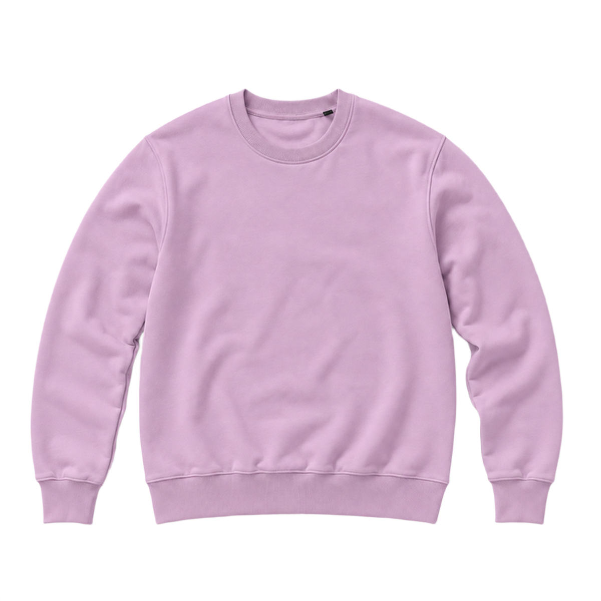 Sweat BASE coupe regular, coloris rose poudre, vue de face