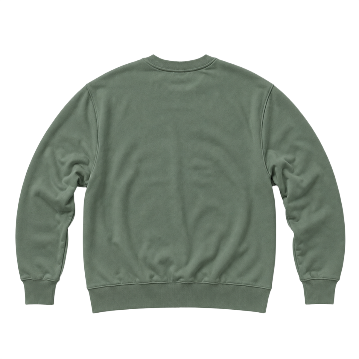 Sweat BASE coupe regular, coloris sauge, vue de dos